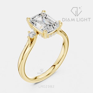 Bague de mariage en or blanc 14 carats avec diamant de laboratoire taille émeraude 2,08 carats, certifiée IGI, bijou raffiné, cadeau pour fiançailles, mariage ou anniversaire - Product Image 4