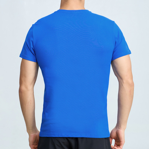 Summer Multicolor <b>Tshirt</b> 95% Cotton 5% Spandex 180g Custom Logo Gym <b>Tshirt</b> Crew Neck <b>Tshirt</b> for Men - Product Image 3