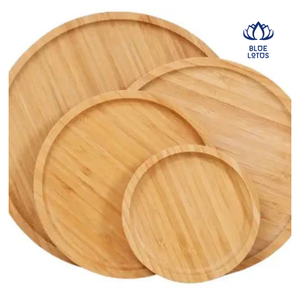 Plateau de service en bambou naturel, fabrication artisanale, respectueux de l'environnement, accessoires de service alimentaire pour la cuisine - BLUE LOTUS du Vietnam - Product Image 1