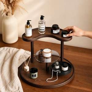 Affordable Natural Wooden Display <b>Shelf</b> for Living Room, <b>Bedroom</b>, Office and Retail Store Decoration with Elegant Space Saving - Product Image 2