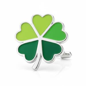 Accesorios para traje de hombre, decoración de bolsillo, pin metálico personalizado con trébol de cuatro hojas. - Product Image 3