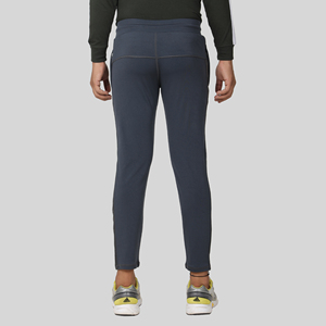 Pantalon de survêtement sport bleu quatre directions avec bande latérale, logo personnalisable, impression HD, délavage coloré, 100 % polyester, séchage rapide, tailles homme M/L/XL - Product Image 5