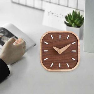 New Design Decorative Wooden Desktop <b>Clock</b> Personalized Wood Table <b>Clocks</b> Made in Vietnam - Product Image 1