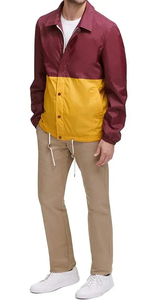 เสื้อแจ็คเก็ตโค้ชกันลมสำหรับผู้ชาย แบบ Color Blocking น้ำหนักเบา ระบายอากาศได้ดี สวมใส่สบายๆ เหมาะสำหรับฤดูใบไม้ร่วง ทรงปกติ - Product Image 3