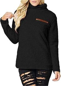 Sweat à capuche en polaire sherpa pour femme, pull chaud en peluche, sweat-shirt d'hiver doux et moelleux pour femme - Product Image 2
