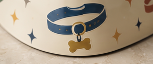 Durable Cream Enamel Pet Food Bowl <b>Collar</b> Print Square Stainless Steel <b>Dog</b> Cat Feeding Dish Non <b>Slip</b> Rubber Base OEM Pet Feeder - Product Image 5