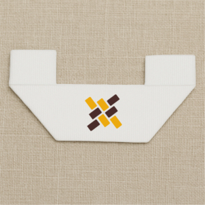 Écusson rectangulaire tissé avec logo 3D en relief « Persevere sans peur », bord rouge, fond blanc, lavable, pour vêtements, sacs et drapeaux - Product Image 3