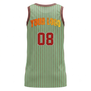 Camiseta de baloncesto personalizada para mujer, uniforme de equipo personalizado, sin mangas, verde menta, camiseta deportiva transpirable, ropa de alta calidad - Product Image 2