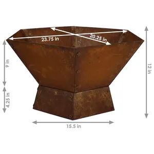 Brasero de jardín hecho a mano, cuenco de metal para fogatas, decoración rústica para patio, calentador de jardín ZAHID EXPORTS - Product Image 3