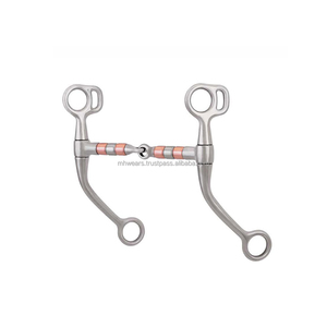 บิตม้าสแตนเลส MH พร้อมทองแดงฝังและลวดลายแกะสลักเพื่อการขี่ม้า - Product Image 3