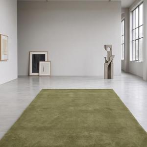 Alfombra Antideslizante de Lana Verde Oliva, Tejida a Mano, con Textura Suave, para Sala de Estar, Dormitorio, Decoración Moderna para el Hogar - Product Image 1