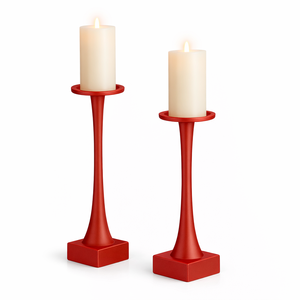 White Metal Candle Holder Set Tall Candlestick Modern <b>Decorative</b> Home <b>Decor</b> <b>Table</b> Centerpiece Elegant Luxury Style - Product Image 4