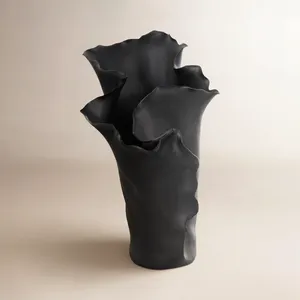 Luxury Handmade Iron Flower Vase Eco-Friendly Tabletop Modern Home Interior Decoration Premium Styling Collection Custom Coastal - Product Image 2