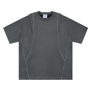 Camisetas de Alta Calidad con Hombros Caídos, Top de Algodón para Hombre, Diseño Popular, Camiseta de Playa de Verano, Unisex, Manga Corta - Product Image 3