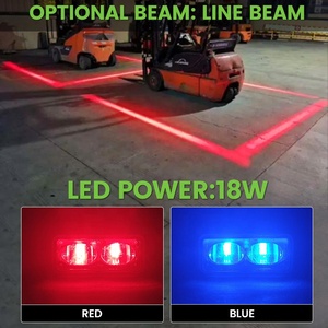 Công suất cao Spotlight phía trước trở lại gắn phương pháp tiếp cận môi trường xung quanh an toàn xe nâng cảnh báo ánh sáng DC10-80V IP67 không thấm nước dòng chùm mới - Product Image 3