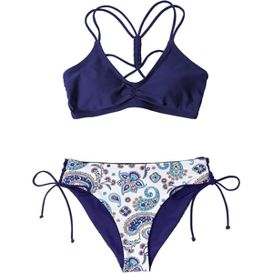 Conjunto de Bikini de Dos Piezas con Estampado Floral y Múltiples Tirantes para Mujer, Traje de Baño Paisley, Conjunto de Bañador Sexy - Product Image 3