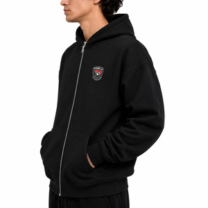 Sudadera con Capucha Personalizada, 100% Algodón, Tejido Grueso, con Cierre, Estilo Oversize, Color Sólido, Informal, de Invierno, Unisex, Transpirable y Ecológica - Product Image 3