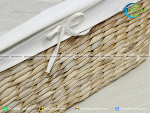 Handcrafted WATER HYACINTH STORAGE <b>BASKET</b> <b>Large</b> Laundry Storage Solution Home Decor - Product Image 3