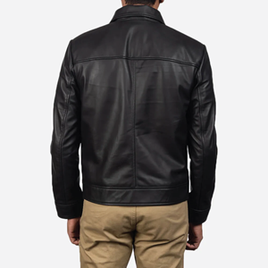Chaqueta Elegante para Hombre con Cuello, de Piel de Oveja Auténtica, con Forro de Poliéster, Cierre de Cremallera, Abrigo de Invierno Cálido y Cómodo - Product Image 3
