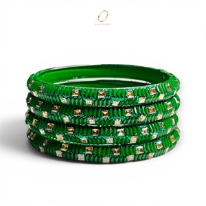Export Quality Indian <b>Crystal</b> Zircon Gold Plated Oval Cut Trendy Premium Kashmiri Glass Bangles Unisex Wedding Festival Wear - Product Image 1