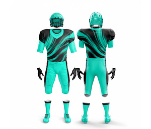 Ensemble de maillots de football américain personnalisés – Impression du nom et du numéro |   Ensemble de football avec maillot et pantalon |   Polyester respirant - Product Image 5