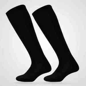 Men's Knee High <b>Socks</b> Black <b>With</b> Gray <b>Toe</b> And Heel Knitted Solid Color Regular Fit OEM/ODM Service Multi Style Fashion <b>Socks</b> men - Product Image 6