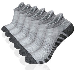 TITAN TREAD WEAR <b>Black</b> Ankle Running <b>Socks</b> Men's Breathable Solid Sport <b>Socks</b> with Cotton Liner Anti-Slip for Summer Activities - Product Image 4