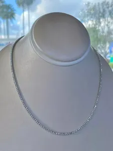 Collar de tenis para mujer con diamantes cultivados en laboratorio de 7.00 quilates, color D VS, en oro blanco de 14k, 16 pulgadas. - Product Image 4