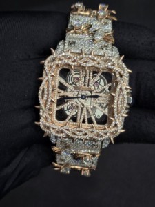 Reloj de Lujo Roger Vivier con Diamantes para Hombre y Niño, Cuarzo Analógico, Cuadrado, Acero Inoxidable, 41 mm, Cristal de Zafiro, Edición Limitada - Product Image 5