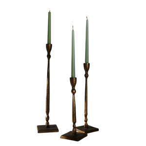 Support de bougie en fer avec tige conique et base ronde pour la décoration intérieure, support de bougie en métal durable pour table de chevet - Product Image 3