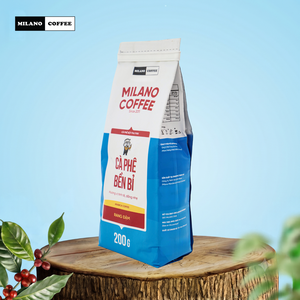 Café Arabica en Grains Torréfiés Intensément et au Goût Amère, Marque Milano, Haute Qualité, Paquet de 0,2 kg, Durée de Conservation 1 An, Vietnam - Product Image 2