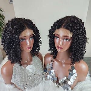 Perruques en cheveux humains bouclés Pixie Super Double Drawn en gros, les perruques Lace Front en cheveux humains les plus volumineuses, perruque Pixie Curls - Product Image 1