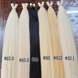 Extensions de cheveux vietnamiens lisses, brun à blond, en vrac, teintes, à cuticules alignées, pour salon, à bandes adhésives, super double drawn - Product Image 4