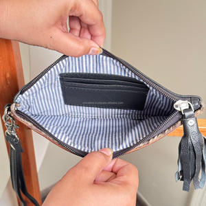 Cartera de mano informal de cuero de gran capacidad con cierre de cremallera para mujer - Product Image 6