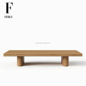 FERLY Modern Customized Solid Wood Teak Outdoor Garden Furniture Wood Coffee Table For Garden