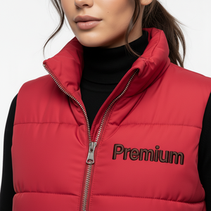 Chaleco Acolchado Personalizado con Logotipo para Mujer, Chaqueta sin Mangas de Invierno, Chaleco Térmico Acolchado, Fabricante OEM - Product Image 5