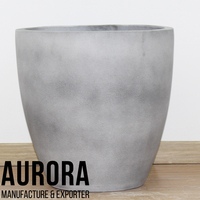 Ventes en gros de pots à fleurs en béton décoratifs modernes, avec trou de drainage, design écologique, durables, légers, personnalisables pour le jardin