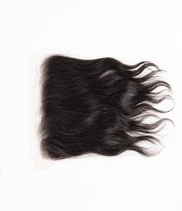 Lace <b>Front</b> <b>Wig</b> Indian Hair Medium Length Virgin Hair Natural Black Transparent Lace for Base Baby Hair 130% Density - Product Image 3