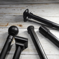 Tringles à rideaux extensibles et réglables pour la maison, accessoires de rideaux, embouts décoratifs, supports, tailles personnalisées