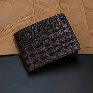 Premium Dark Brown Animal Pattern <b>Leather</b> <b>Wallet</b> <b>Men</b> Luxury Slim Standard Bifold <b>Card</b> Holder Cash Compartment Pocket Purse Sleek - Product Image 1