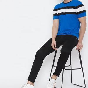 Camiseta Deportiva de Secado Rápido para Hombre, de Poliéster y Elastano, con Rayas, Cuello Redondo, Manga Corta, para Entrenamiento Atlético, Gimnasio, Fitness, Informal, Verano - Product Image 5