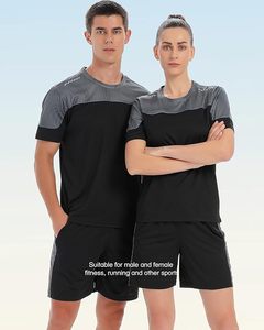 Paquete de 2 camisetas deportivas de cuello redondo de secado rápido para hombre |   Conjunto de Camiseta Deportiva de Manga Corta para Gimnasio y Entrenamiento - Product Image 3