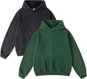 Diseña tu propia sudadera con capucha de primavera con efecto lavado ácido, oversize, de felpa gruesa, 100% algodón, estilo vintage, lavado a la piedra, unisex, con bolsillo - Product Image 6