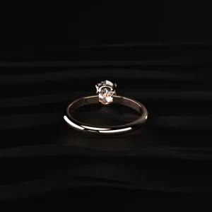 Anillo de Diamante Ovalado Solitario de Alta Calidad de 0.5CT con Certificado IGI SGL, Diamante Ovalado Cultivado en Laboratorio que Irradia Elegancia, Anillo de Compromiso - Product Image 4