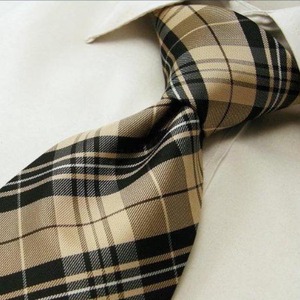 Corbata Clásica a Cuadros para Hombre, 100% Poliéster, Uso Diario, Accesorio Formal - Product Image 3