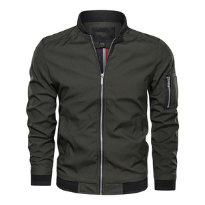 Men's Winter Bomber Jacket Warm Insulated Casual Outerwear Wholesale Manufacturer Lightweight Casual <b>Zip</b> Bomber Jacket - Product Image 4