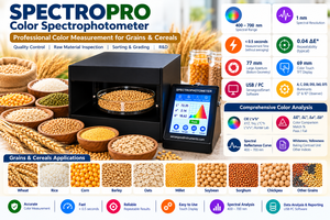 Spectrophotomètre couleur SpectroPro, analyseur de céréales, 400-700 nm, résolution de longueur d'onde de 1 nm, écran tactile pour blé, riz, soja - Product Image 2