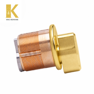 Serrure à cylindre en laiton, sans clé, finition laiton poli, 32 mm, pour la sécurité des portes d'entrée résidentielles - Product Image 6