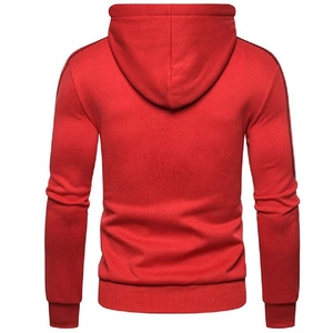 เสื้อฮู้ดผู้ชายผ้าฟลีซโพลีเอสเตอร์/คอตตอนกันน้ำ แขนยาว ซิปหน้า มีเชือกผูกแบบลำลอง - Product Image 2