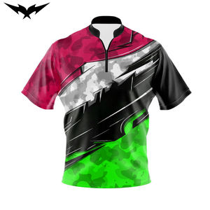 Nuevo Estilo, Camisetas de Boliche Unisex de Manga Corta con Cierre de Cremallera, Nombre y Logotipo Personalizados, de Alta Calidad, que Absorben la Humedad - Product Image 5